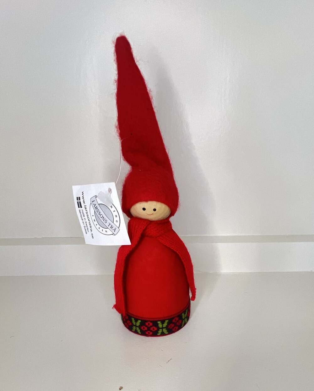 Larssons Tra Sweden Red Tomte Christmas Doll Figure New